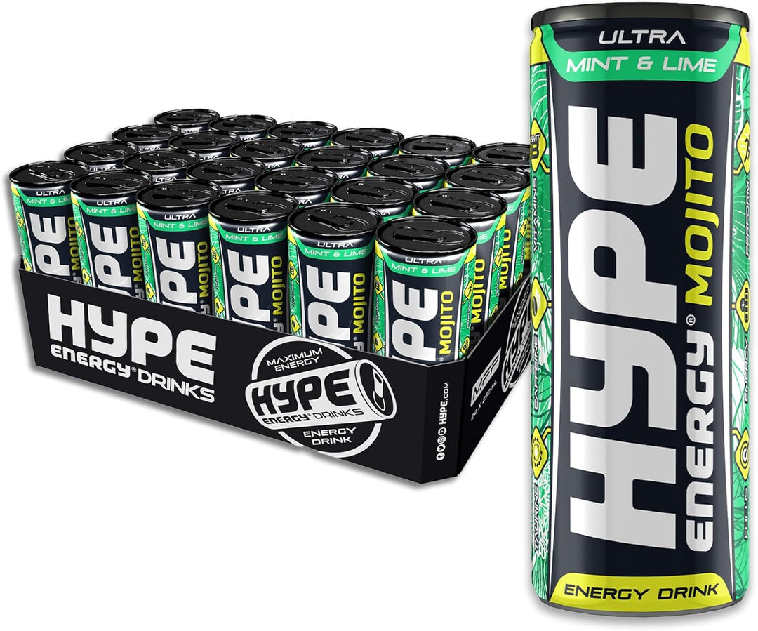 Hype Energy MFP Classic Energy Drink – 24 x 250ml Cans | Caffeine, Taurine & 5 B-Vitamins | Vegan & Gluten-Free | Bold Flavour, Powerful Energy