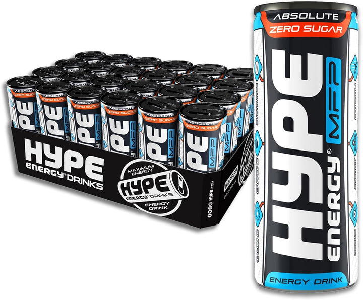 Hype Energy MFP Classic Energy Drink – 24 x 250ml Cans | Caffeine, Taurine & 5 B-Vitamins | Vegan & Gluten-Free | Bold Flavour, Powerful Energy