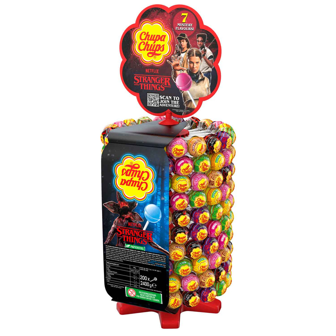 Chupa Chups Stranger Things Lollipops – 200 Count | Assorted Fruity Flavours | Individually Wrapped | Party & Sharing Pack