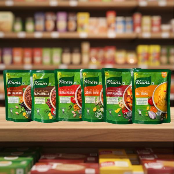 Knorr Authentic Indian Meals – Pack of 6 x 300g | Heat & Eat Ready Meals | Vegan & Halal