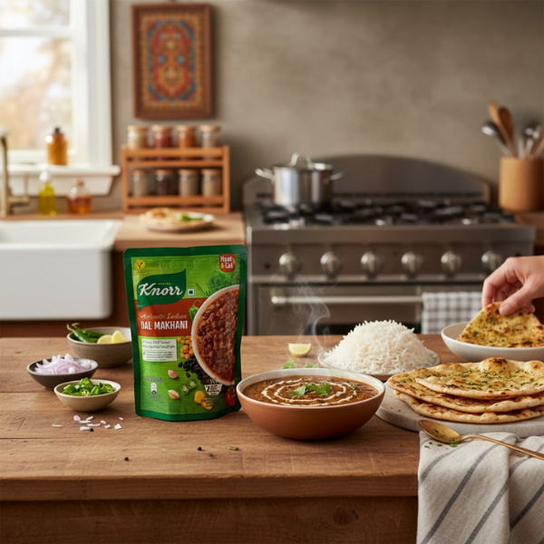 Knorr Authentic Indian Dal Makhani Pack of 10 x 300g | Heat & Eat Meal | Double-Serve | Halal Vegetarian