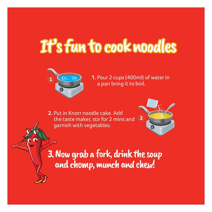 Knorr Chattpatta Noodles 18 x 200g | Spicy Masala Flavour | Family Value Pack