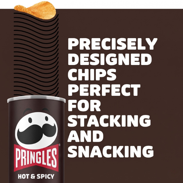 Pringles Hot & Spicy Crisps 12 x 70g | PM £1.25 Price Marked Pack | Sharing Tubes