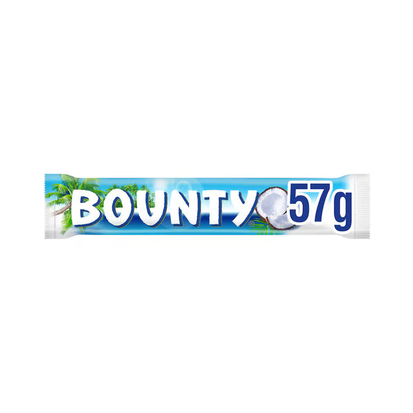 Bounty Coconut & Milk Chocolate Duo Bars – Bulk Sharing Box of 24 x 57g Packs | Smooth Milk Chocolate with Moist Coconut Filling | Ideal for Parties, Gifting & Stocking Up