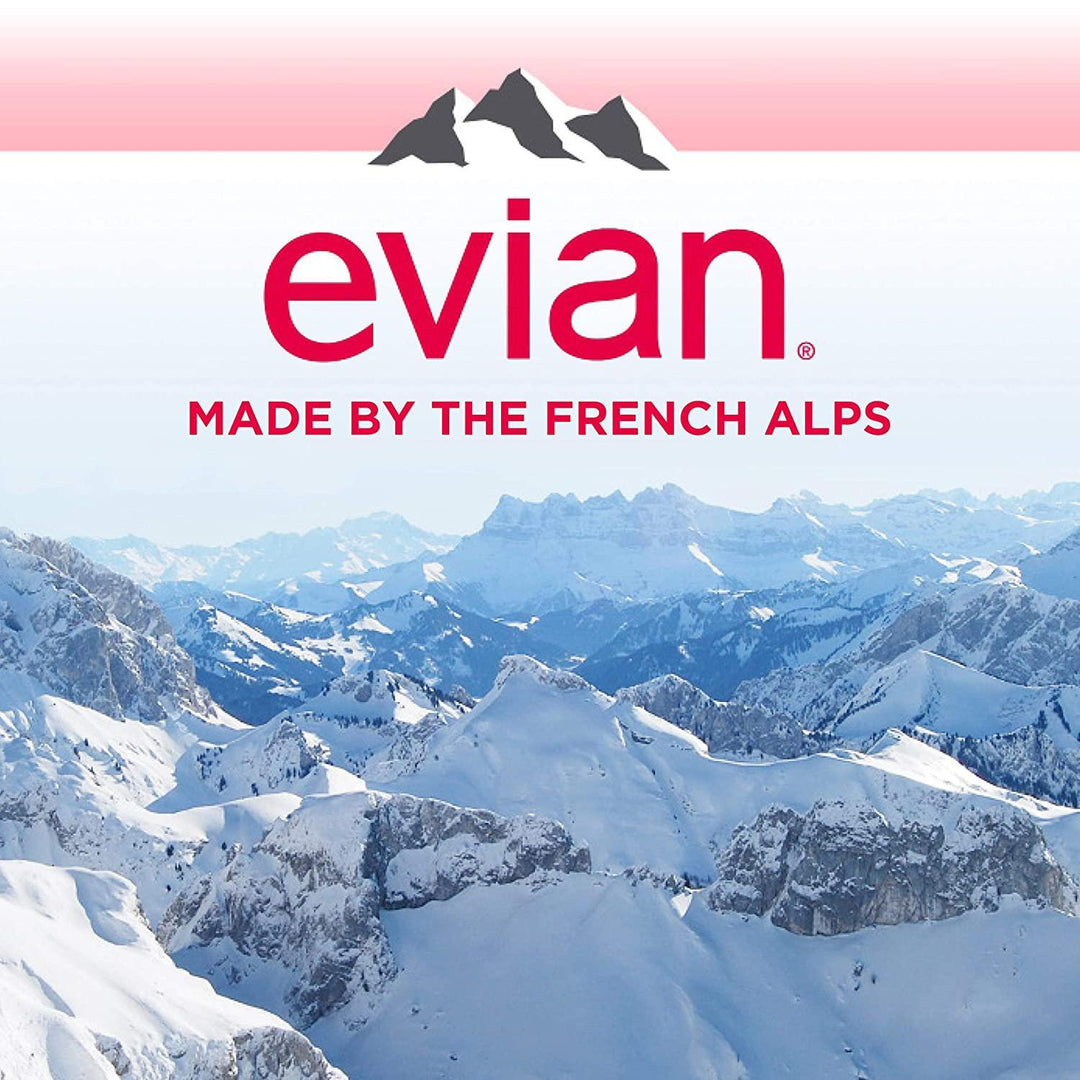 Evian Natural Spring Water – 24 x 330ml Bottles | Zero Sugar & Calories | Pure, Refreshing Hydration