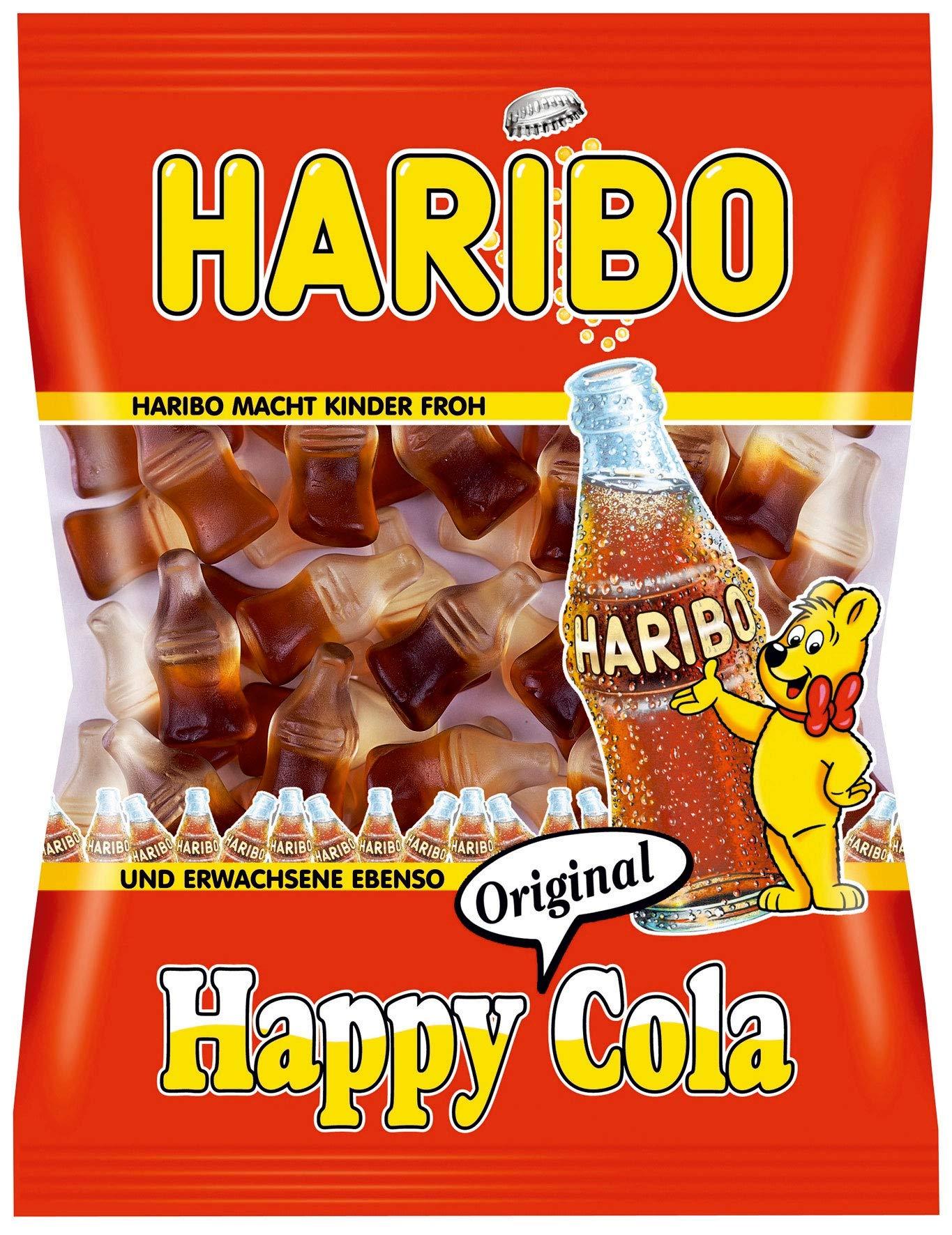 Haribo Happy Cola Bottle Gummies – 30 x 80g Bags | Classic Cola Flavour Jelly Sweets in Bulk | Perfect for Sharing, Gifting & Snacking