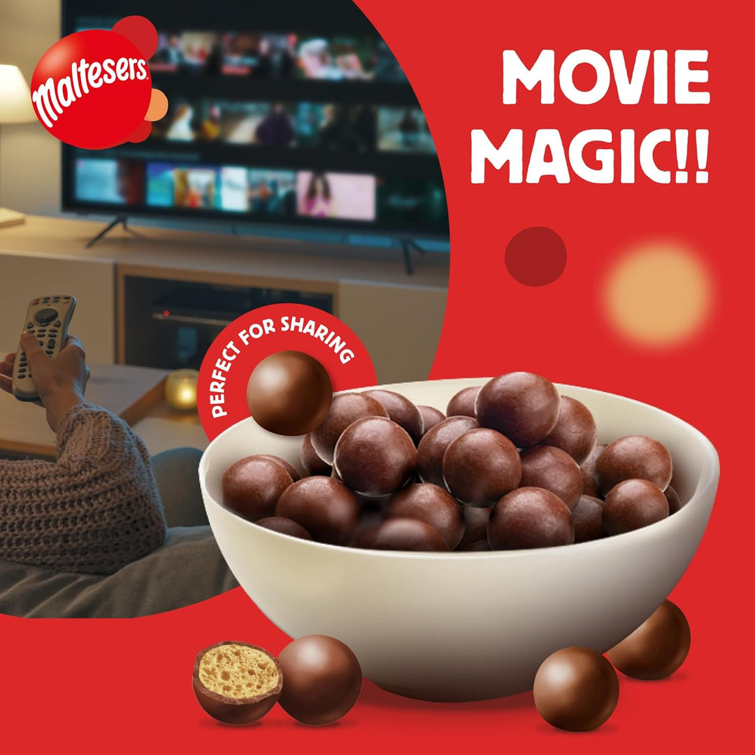 Maltesers Milk Chocolate 25 x 37g | Crunchy Malted Honeycomb Centers | Smooth Milk Chocolate Snack | Party & Office Treats