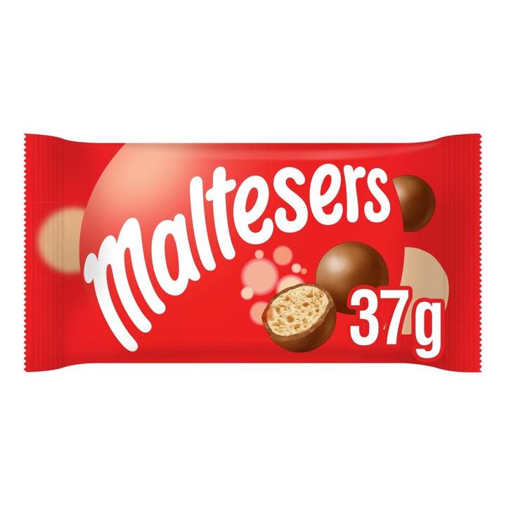 Maltesers Milk Chocolate 25 x 37g | Crunchy Malted Honeycomb Centers | Smooth Milk Chocolate Snack | Party & Office Treats