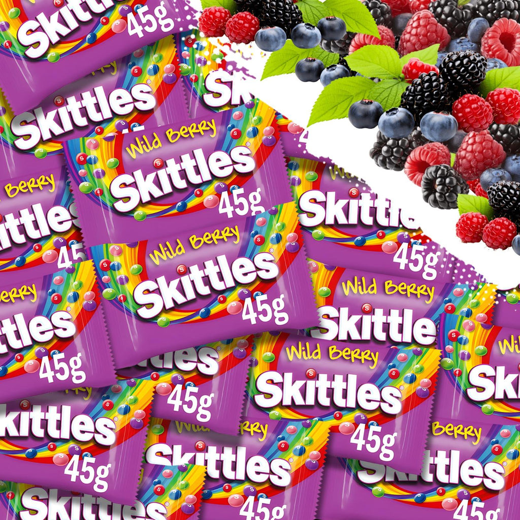 Skittles Wild Berry Sweets Fruit Chewy Bulk Sweets Box 36 Packs of 45g