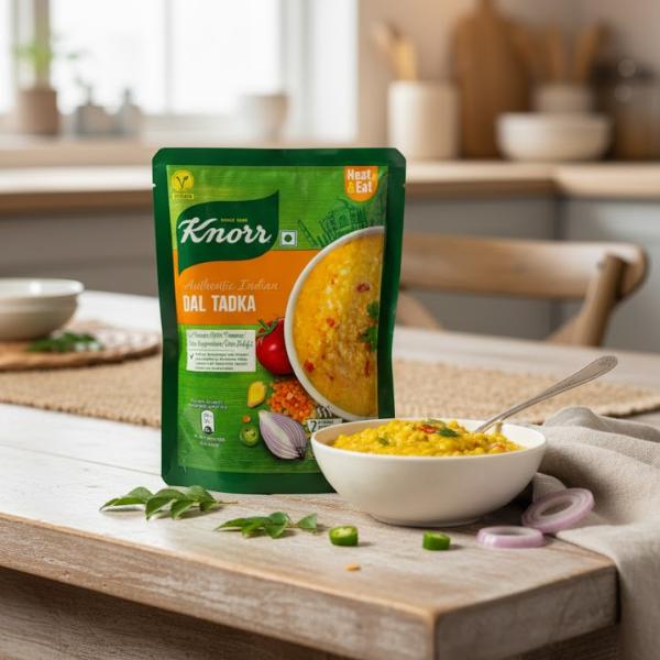 Knorr Authentic Indian Dal Tadka Pack of 10 x 300g | Heat & Eat Meal | Double-Serve | Halal Vegetarian