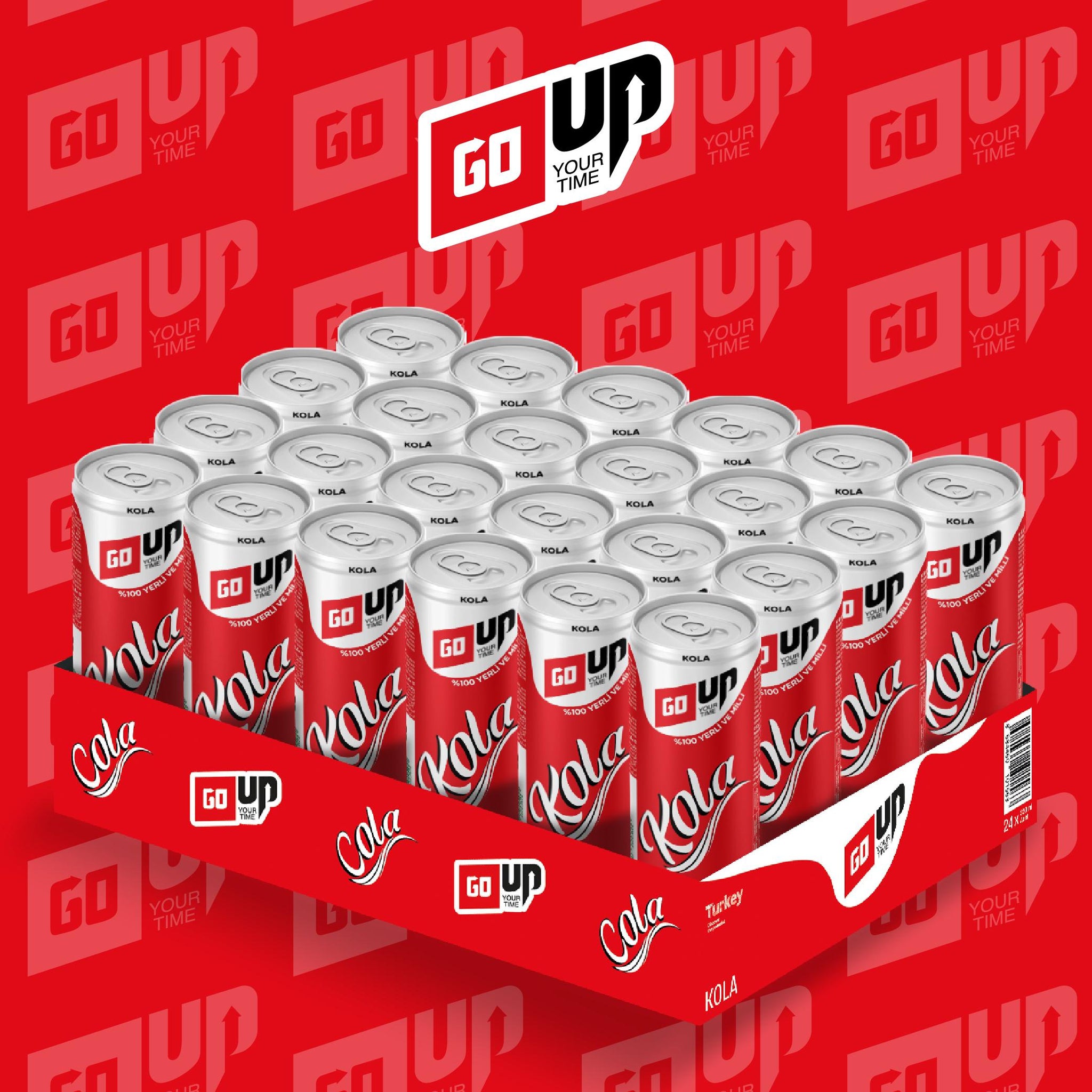 Go Up Cola – 24 x 330ml Cans | Refreshing Cola Drink with Caffeine & Unique Flavor | Bulk Pack for Parties & Gatherings