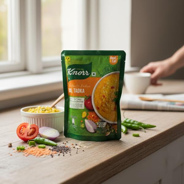 Knorr Authentic Indian Dal Tadka Pack of 10 x 300g | Heat & Eat Meal | Double-Serve | Halal Vegetarian