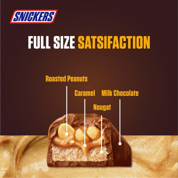 Snickers Chocolate Bars – 24 x 50g | Packed with Peanuts, Caramel & Nougat | Bulk Box for Sharing, Snacking & Gifting