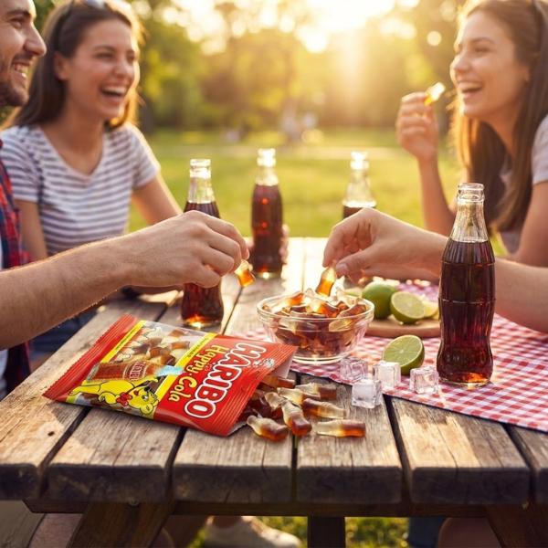 Haribo Happy Cola Bottle Gummies – 30 x 80g Bags | Classic Cola Flavour Jelly Sweets in Bulk | Perfect for Sharing, Gifting & Snacking