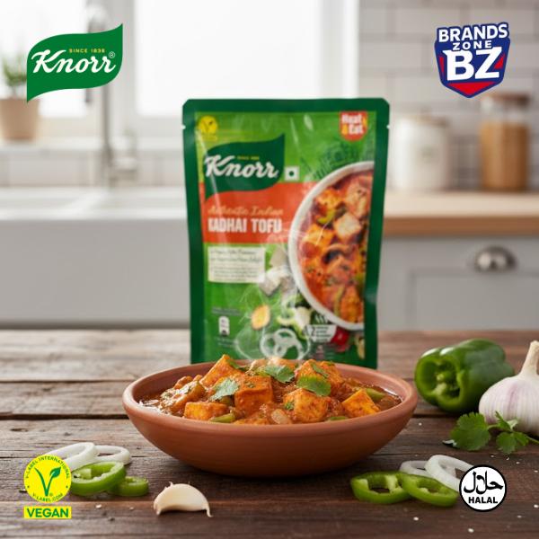 Knorr Authentic Indian Kadhai Tofu Pack of 10 x 300g | Heat & Eat Meal | Halal Vegetarian