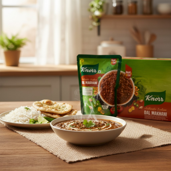 Knorr Authentic Indian Dal Makhani Pack of 10 x 300g | Heat & Eat Meal | Double-Serve | Halal Vegetarian