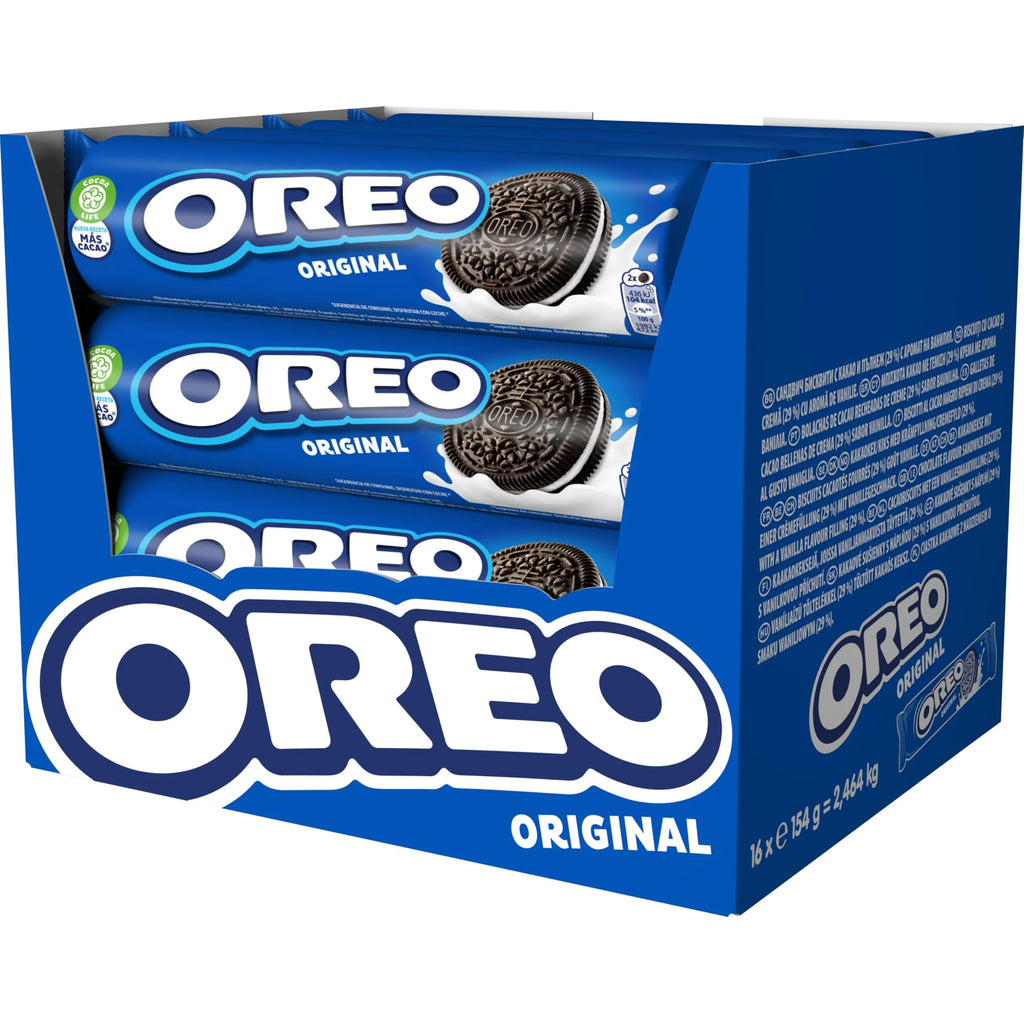 OREO Original Biscuits – 16 x 154g Family Packs