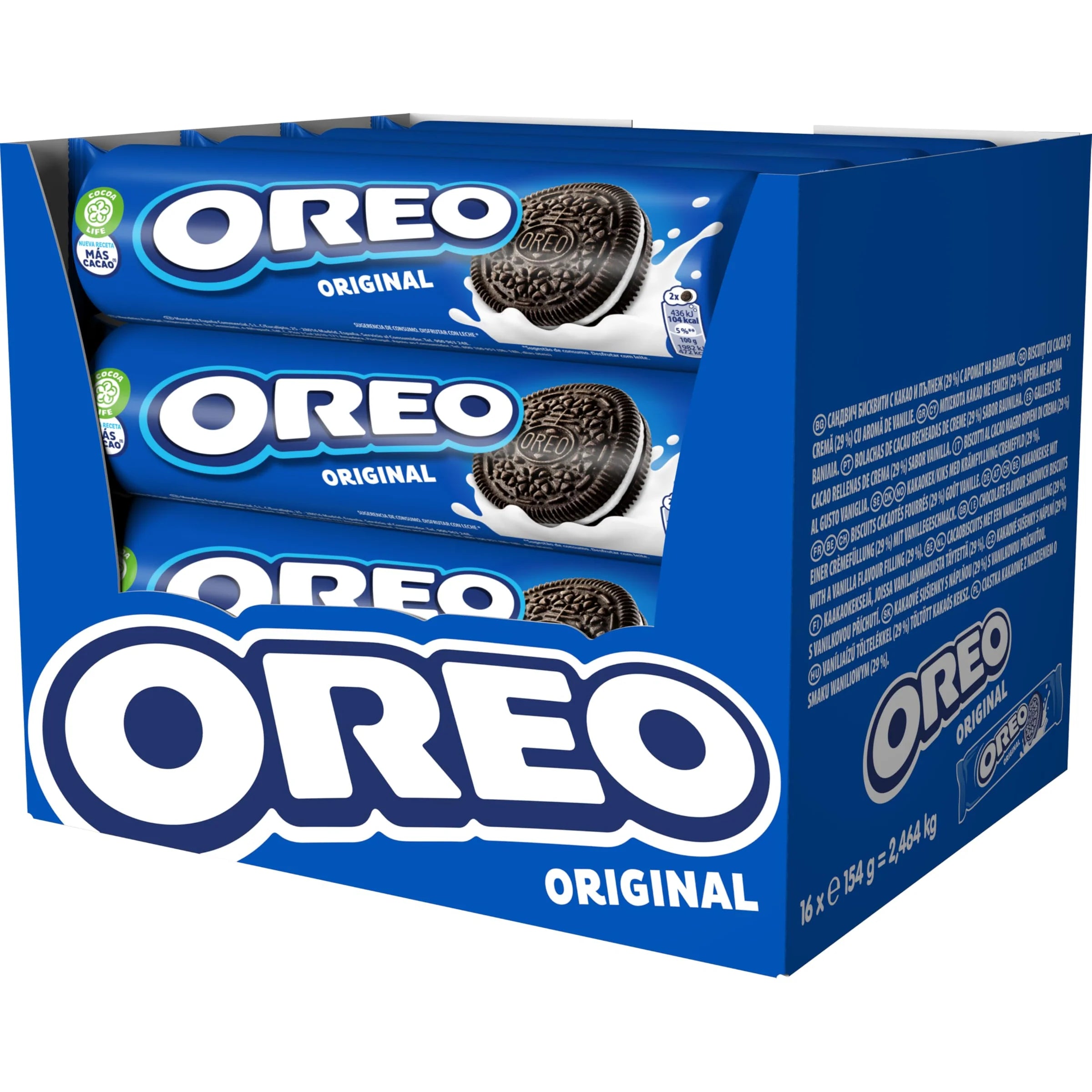 OREO Original Biscuits – 16 x 154g Family Packs
