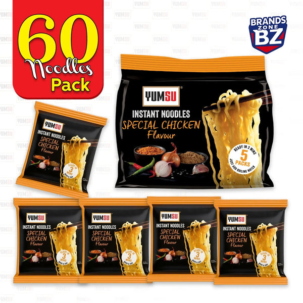 Yumsu Noodles Special Chicken Flavour 12 x 350g (5 Pack in 1)