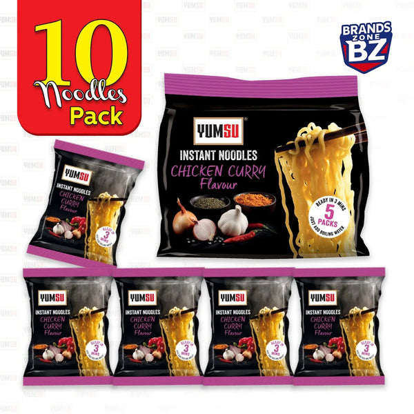 Yumsu Chicken Curry Instant Noodles – 2 x 350g (5 Pack in 1)