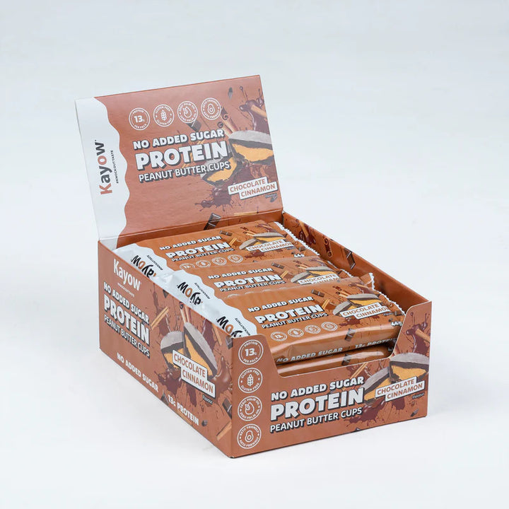 Cinnamon Protein Peanut Butter Cups – 12 x (2 × 22 g) Packs | No-Added-Sugar, High-Protein (13 g per Pack) Milk Chocolate with Natural Cinnamon | Gluten-Free, Keto-Friendly, No Palm Oil | Guilt-Free Snacking & Sharing