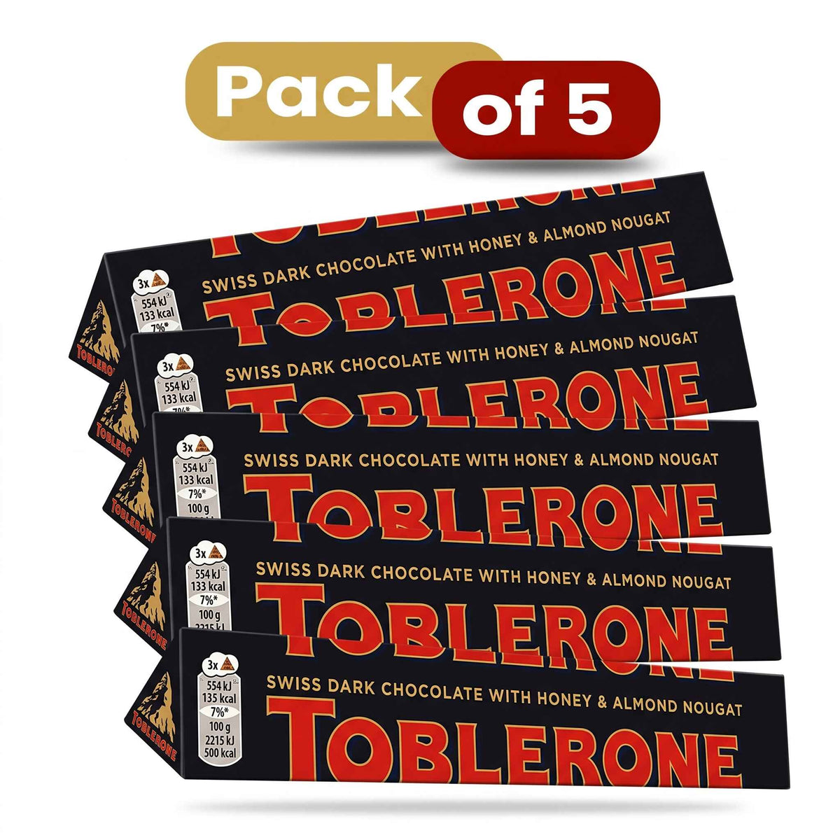 Toblerone Dark Chocolate Bars – 20 x 100g