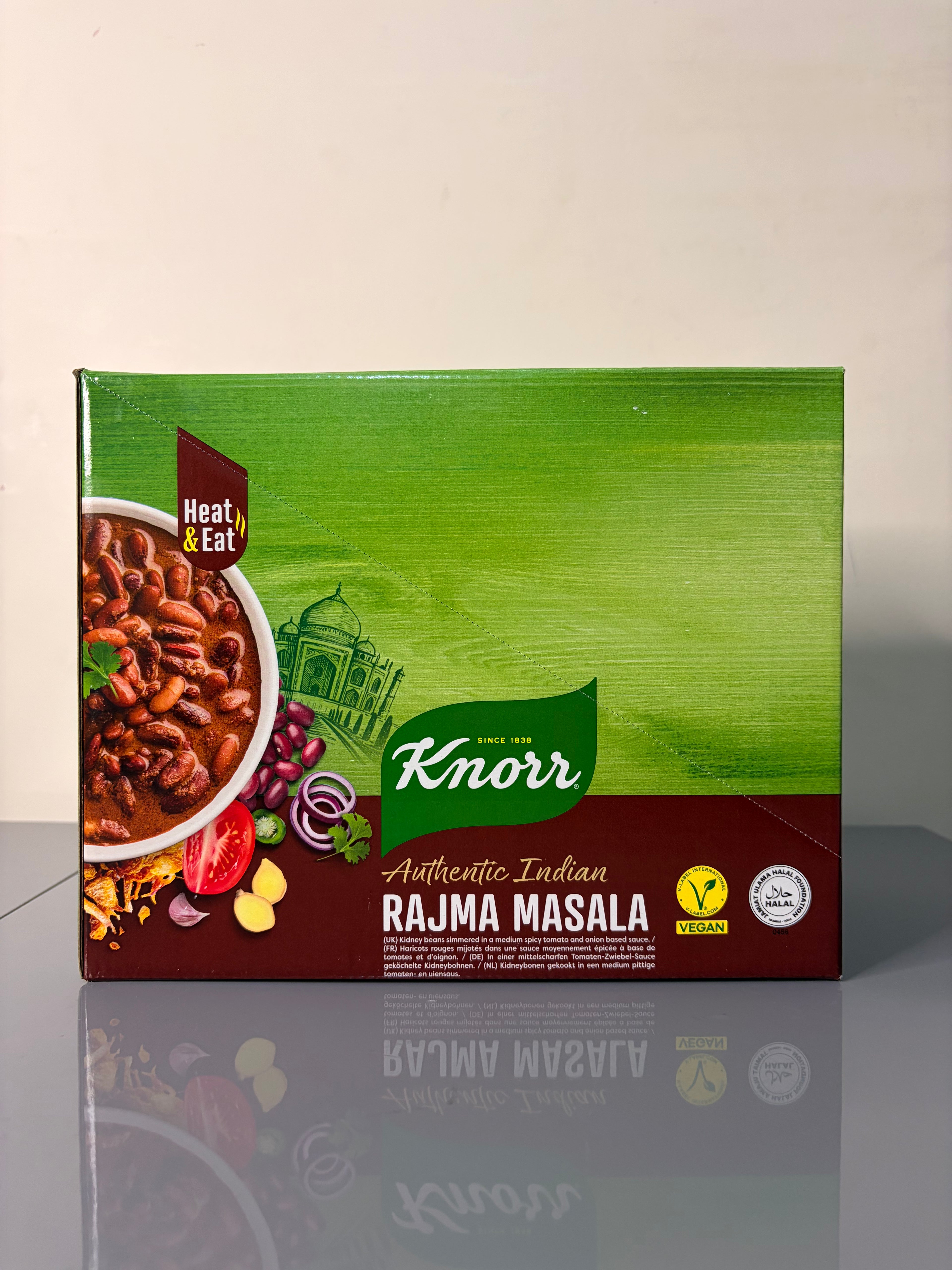 Knorr Authentic Indian Rajma Masala Pack of 10 x 300g | Heat & Eat Meal | Halal Vegetarian