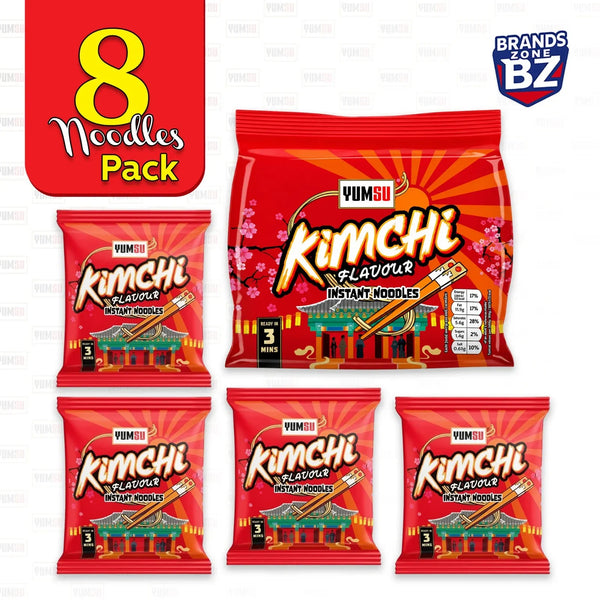 Yumsu Kimchi Flavour Instant Noodles Assorted Packs 2 x 280g (4 packs in 1 )