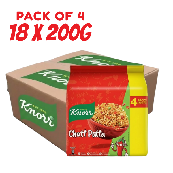 Knorr Chattpatta Noodles 18 x 200g | Spicy Masala Flavour | Family Value Pack