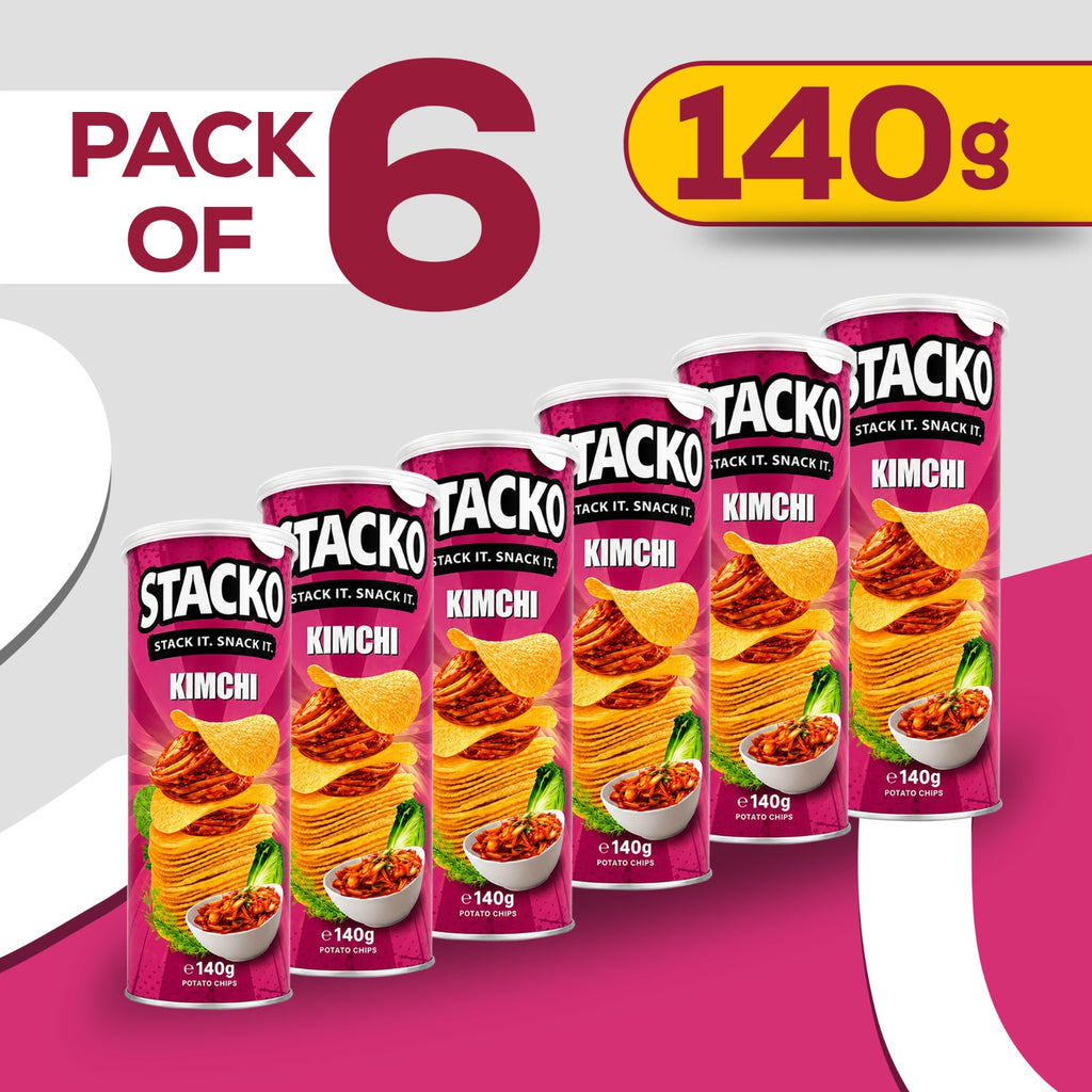 STACKO Kimchi Flavoured Potato Chips – 140g