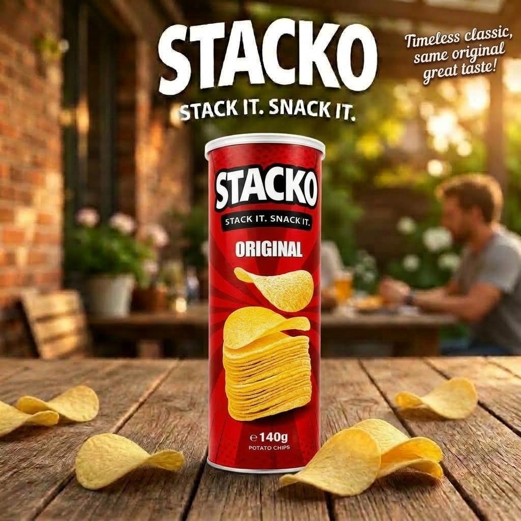 STACKO Original Potato Chips – 140g