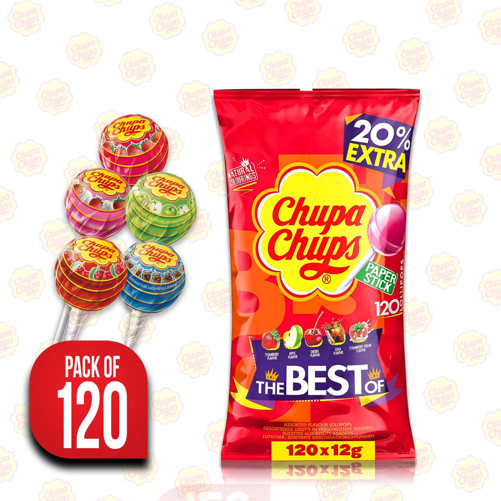 Chupa Chups The Best Of Lollipops Assortment | Mixed Flavours | Bulk Box