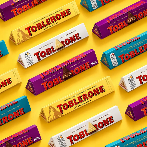 Toblerone Chocolate 4 Flavours | 20 Bars Bulk Pack | 5 Packs Each Flavour | Assorted Swiss Chocolate | FREE SHIPPING