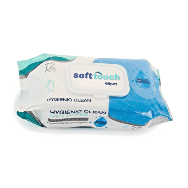 Soft Touch Antibacterial Wipes 24 x 72 Wipes | Gentle, Quick-Drying & Durable | Everyday Hygiene for Home, Office, School & Travel | Resealable Flip-Top Pack