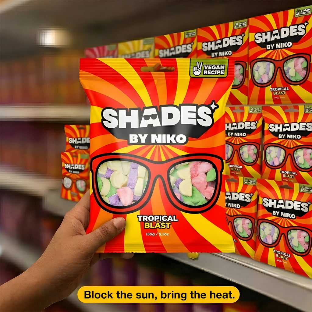 Shades by Niko Tropical Blast 18x150g Halal Vegan Chewy Fruit Sweets