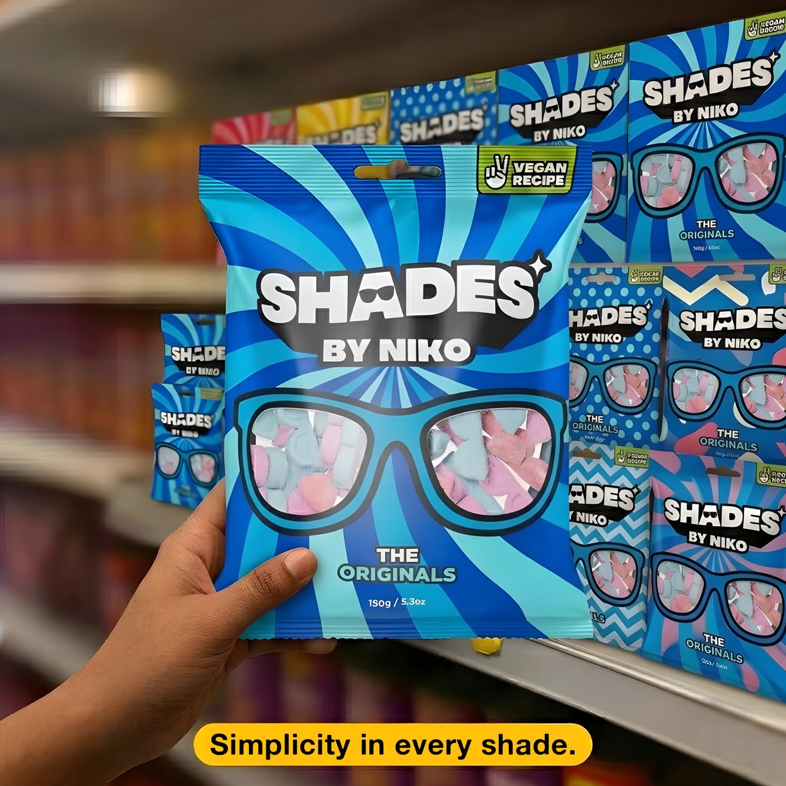 Shades by Niko The Original  18x150g Halal Vegan Chewy Fruit Sweets