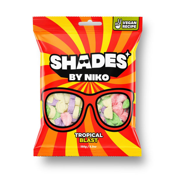 Shades by Niko Tropical Blast 18x150g Halal Vegan Chewy Fruit Sweets