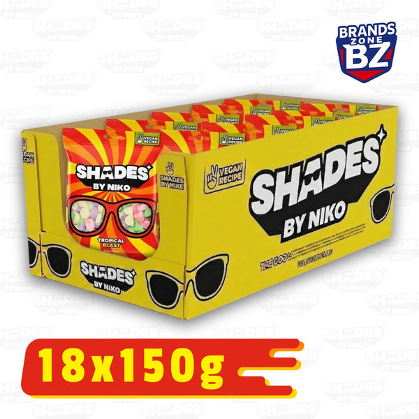 Shades by Niko Tropical Blast 18x150g Halal Vegan Chewy Fruit Sweets