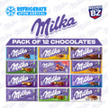 Milka Assorted Chocolate Bars Variety Pack | 12 Different Flavours | 12 Pack (1 Bar of Each)