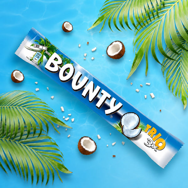 Bounty Trio Chocolate Bars 21 x 85g Multipack – Delicious Coconut Filled Milk Chocolate Treat