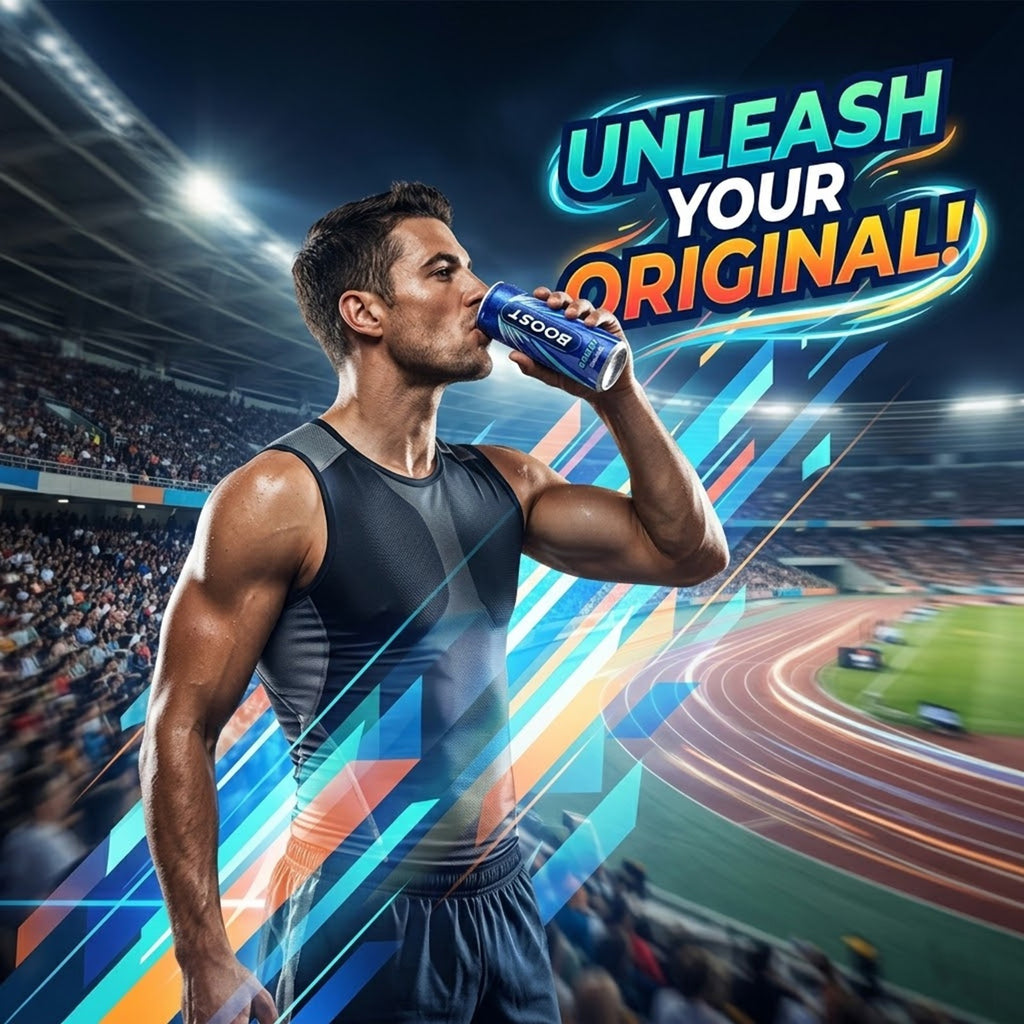 Boost Energy Drink Original Flavour - 24 Pack Drinks with Caffeine, Taurine and Vitamin B | Carbonated Energy Drinks | Gluten Free Vegan Low Calorie Fizzy Drinks Multipack | 24x250ml
