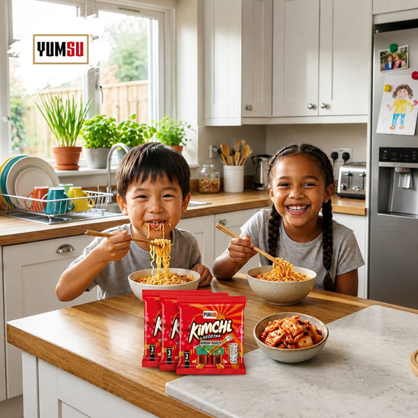 Yumsu Kimchi Flavour Instant Noodles Assorted Packs 2 x 70g (4 packs in 1 )