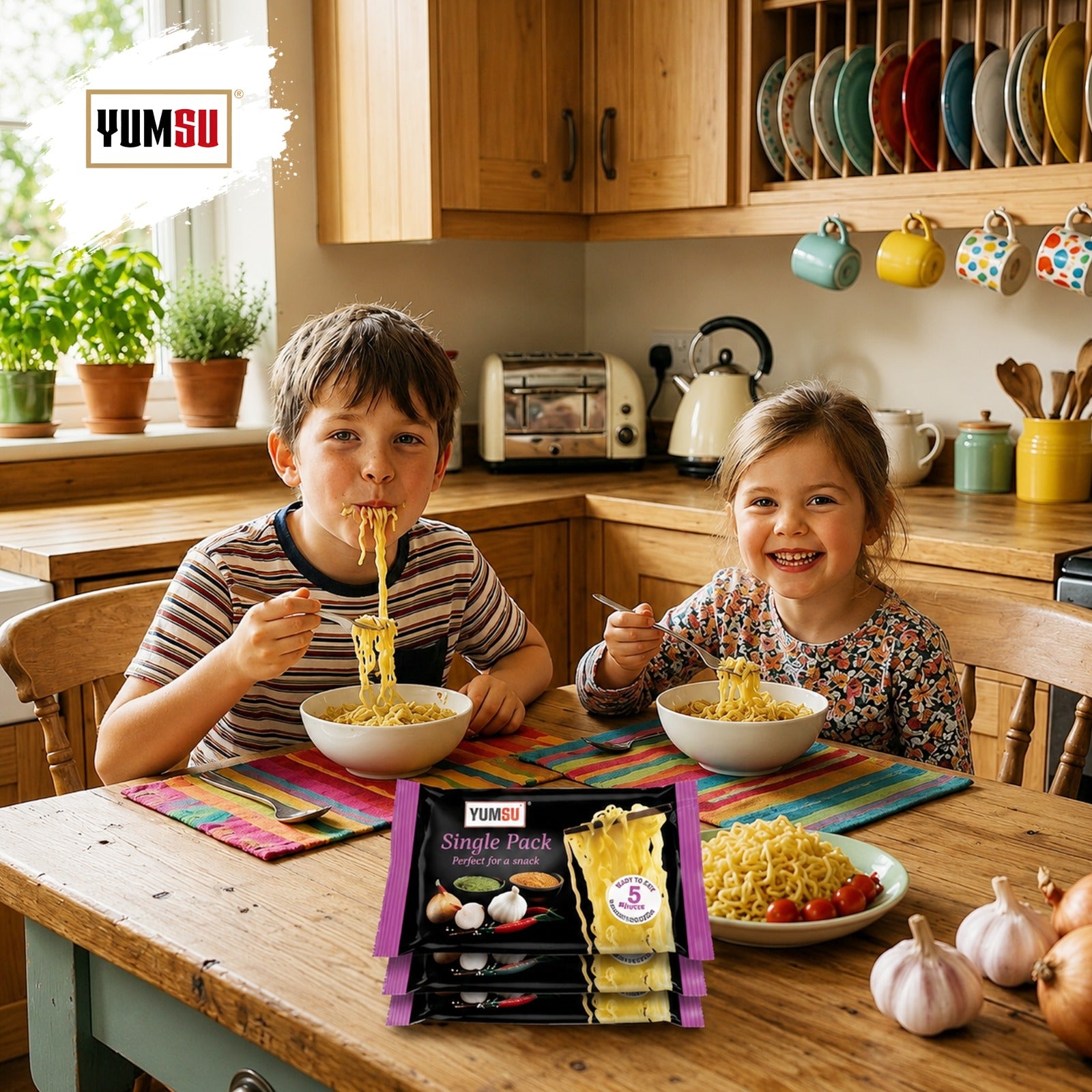 Yumsu Chicken Curry Instant Noodles – 2 x 70g (5 Pack in 1)