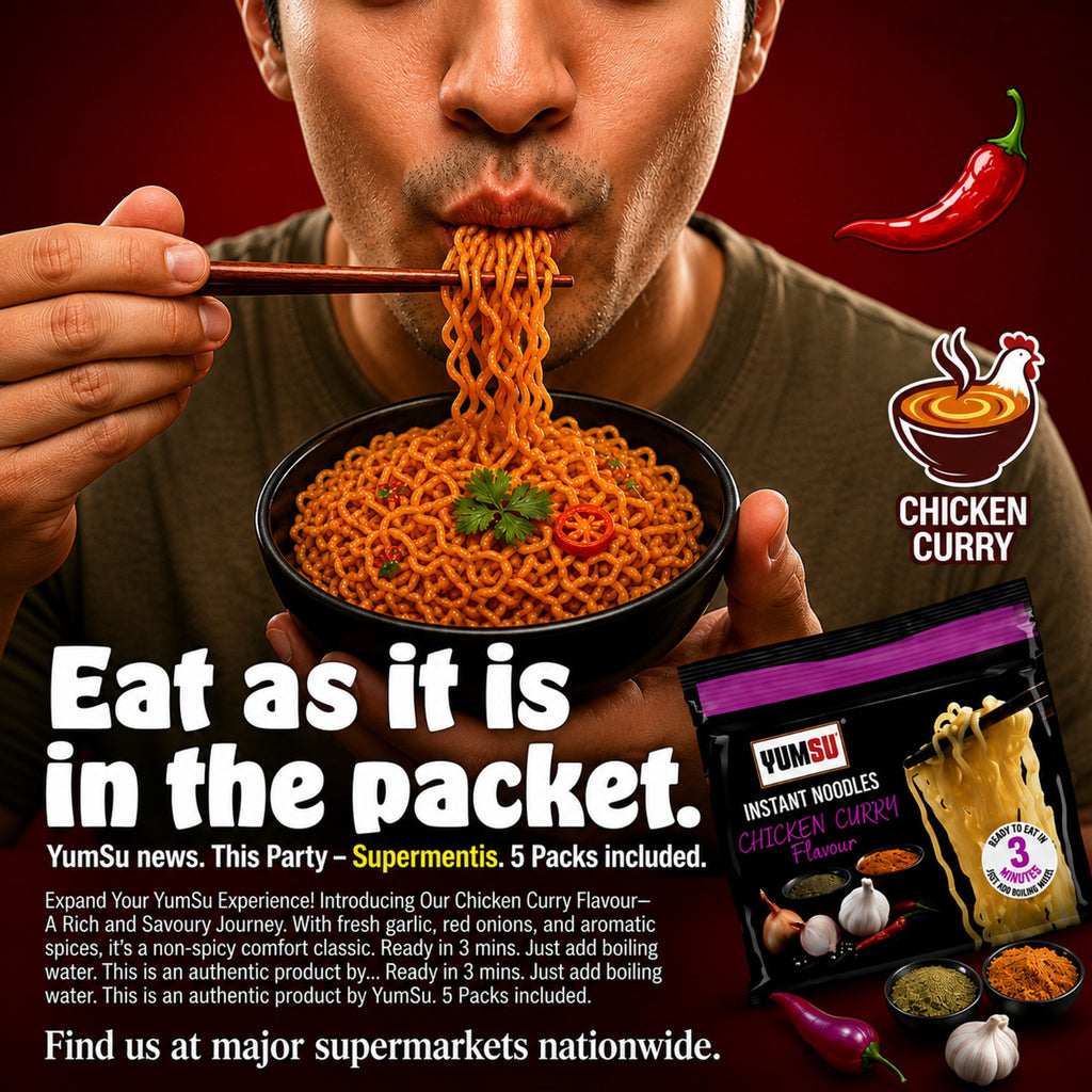 Yumsu Chicken Curry Instant Noodles – 2 x 70g (5 Pack in 1)