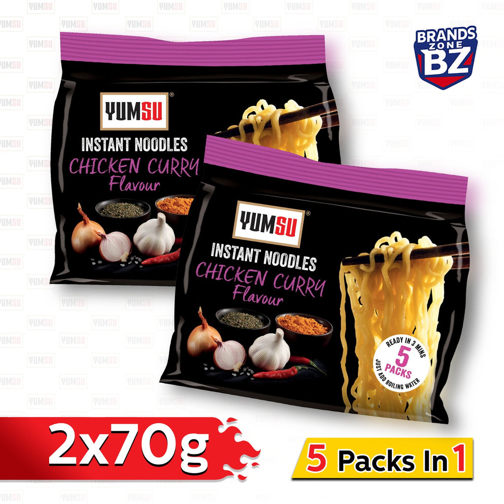 Yumsu Chicken Curry Instant Noodles – 2 x 70g (5 Pack in 1)