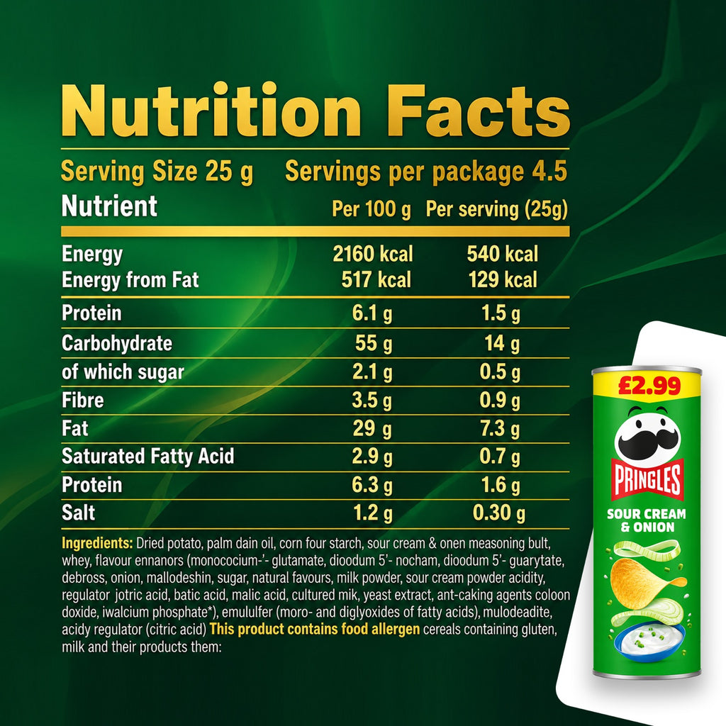 Pringles Crisps – Pack of 6 x 165g | Flavour Options Available