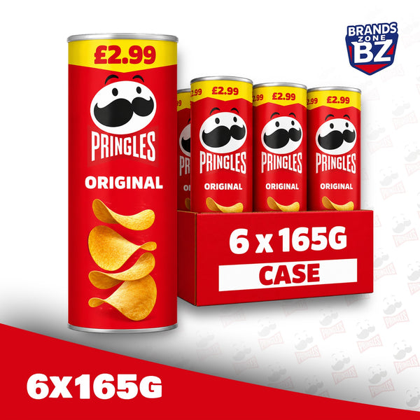Pringles Crisps – Pack of 6 x 165g | Flavour Options Available