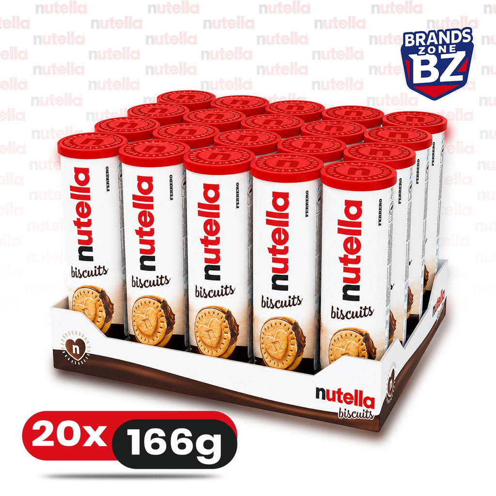 Nutella Biscuits (20 × 166g Packs) – Crispy Biscuits with Creamy Nutella Filling – Bulk Box