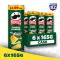 Pringles Cheese & Onion Flavour Crisps 6 x 165g | Sharing Pack