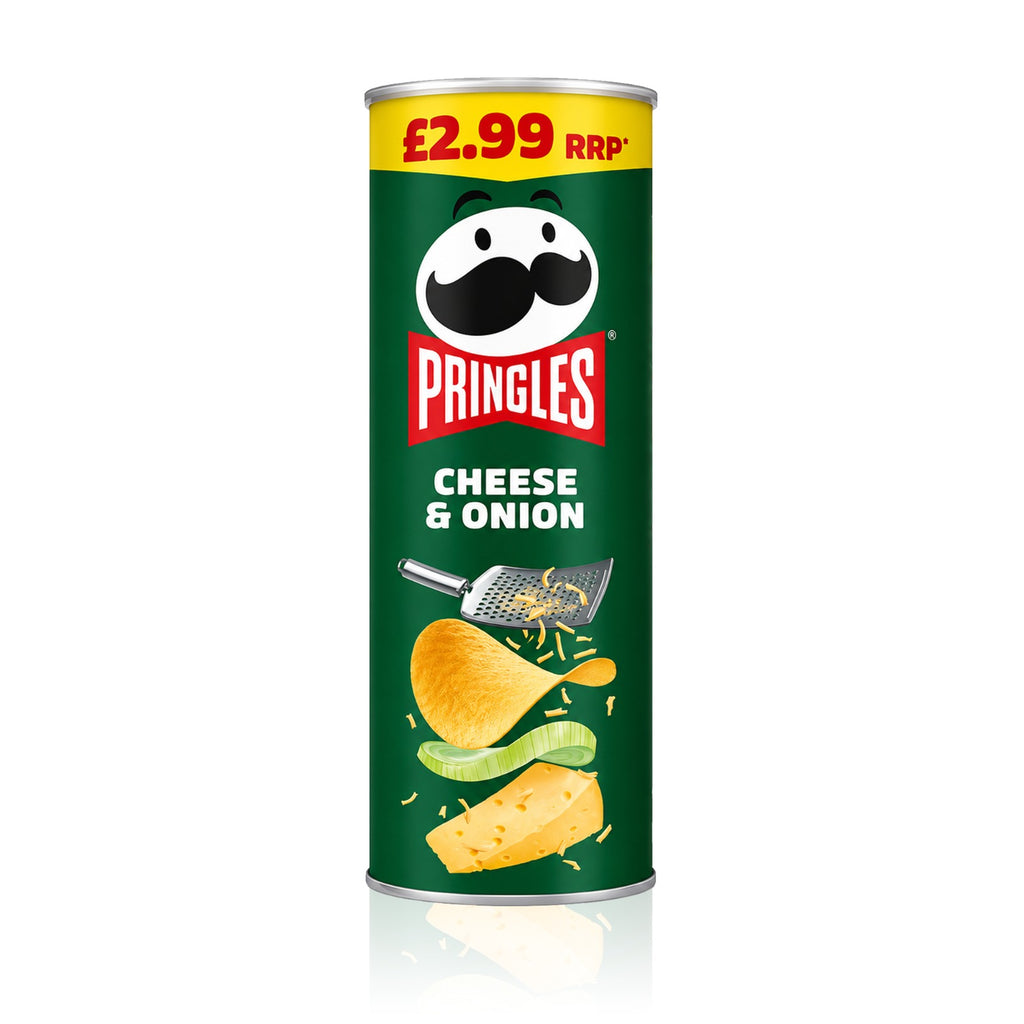 Pringles Cheese & Onion Flavour Crisps 6 x 165g | Sharing Pack